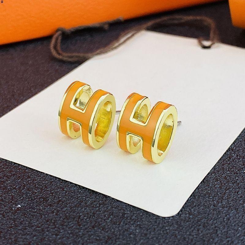 Hot Sale HERMES Aijia New H Letter Earrings Stainless Steel Earrings ...