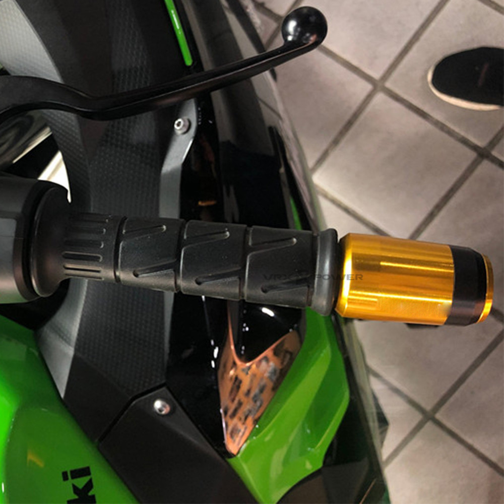 Motorcycle Handle Bar End Hand Grip Cap Cover Anti Silder Plug Balancer ...