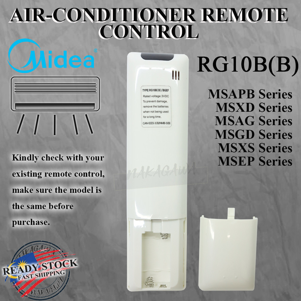 MIDEA RG10B(B) / BGEF AIR CONDITIONER REPLACEMENT REMOTE | Shopee Malaysia