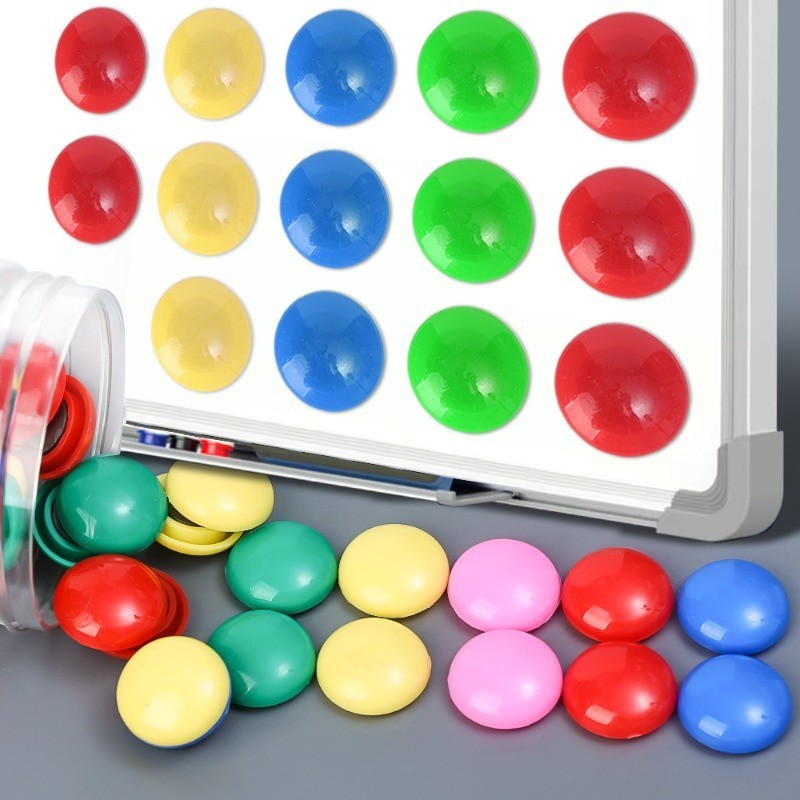 80Pcs/Can Magnetic Bead Magnet Fridge Pins - Colorful Round Whiteboard ...