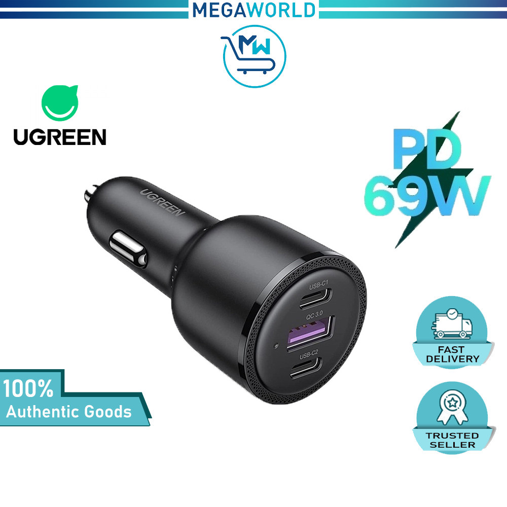 UGREEN 69W Car Charger PD 60W 20W SCP 22.5W Fast Charge USB C QC 3.0 ...