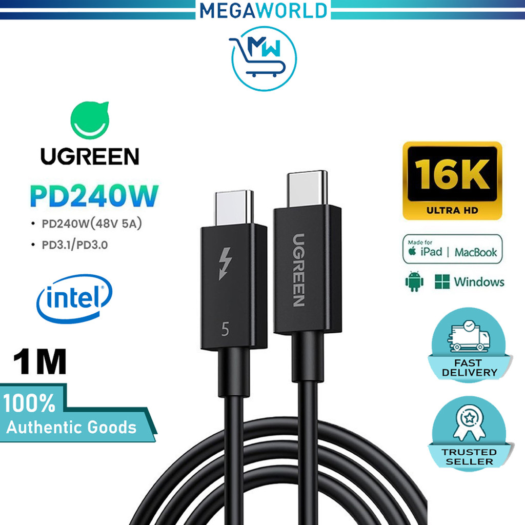 UGREEN 240W 80Gbps 16K 60Hz Thunderbolt 5 Fast Charging Intel Certified ...