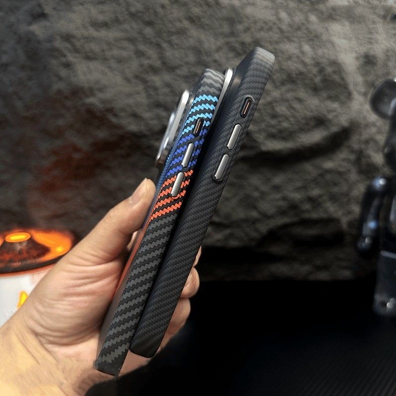 Luxury Thin Carbon Fiber Texture Micro Matte Magnetic Phone Case for ...