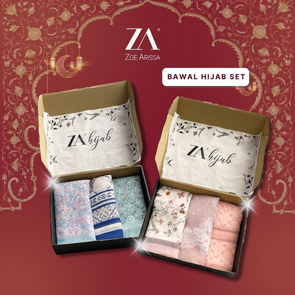 ZOE ARISSA TUDUNG BAWAL SET GIFT [Free Gift Box] RAYA HAJI 2024 Bawal ...