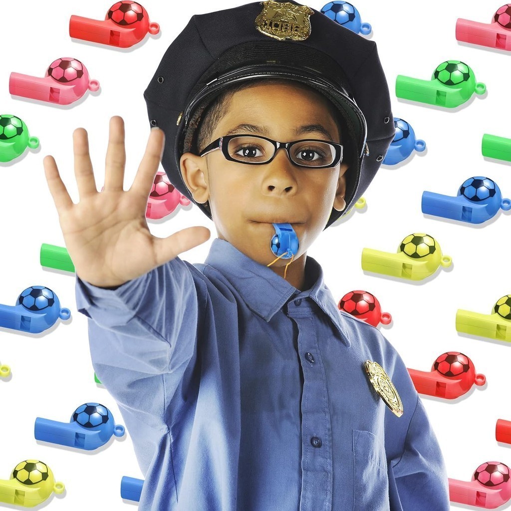 Plastic Whistles with Soccer Pattern Training Sports Whistle Kids ...