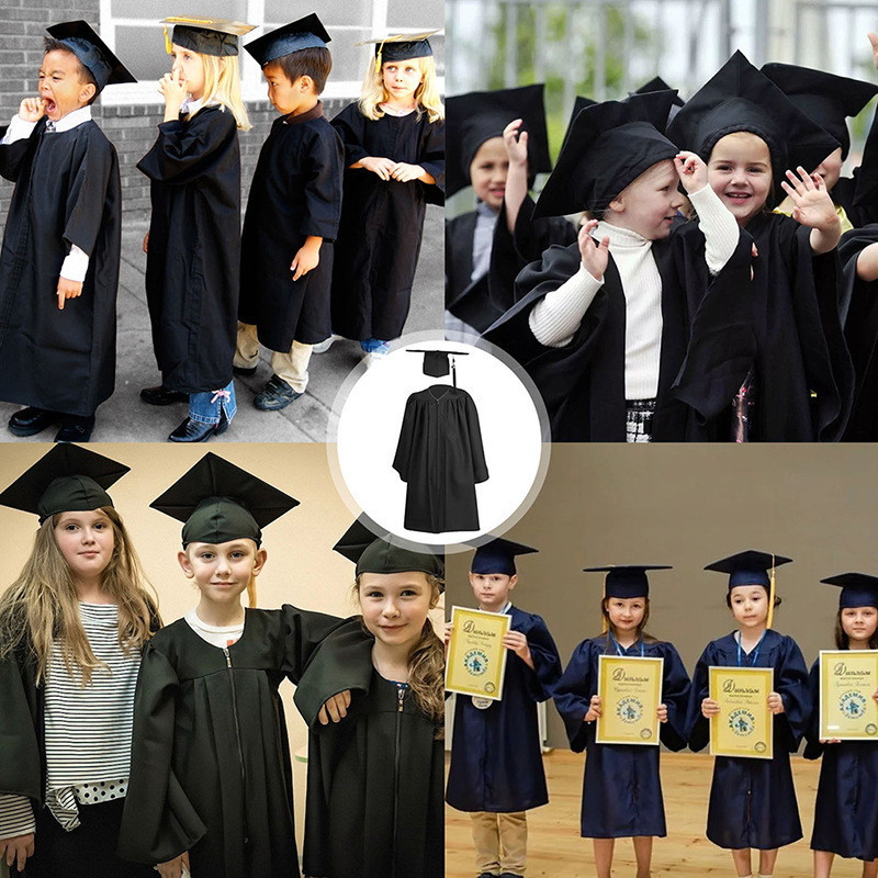 91-138cm Kids Primary School Graduation Costume Kindergarten Bachelor ...