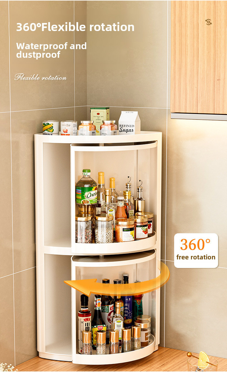 Kitchen Shelf Seasoning Storage Storage Rack Countertop Wall-Mounted ...