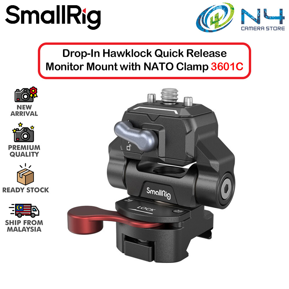 SmallRig Drop-In Hawklock Mini Quick Release Monitor Mount With NATO ...
