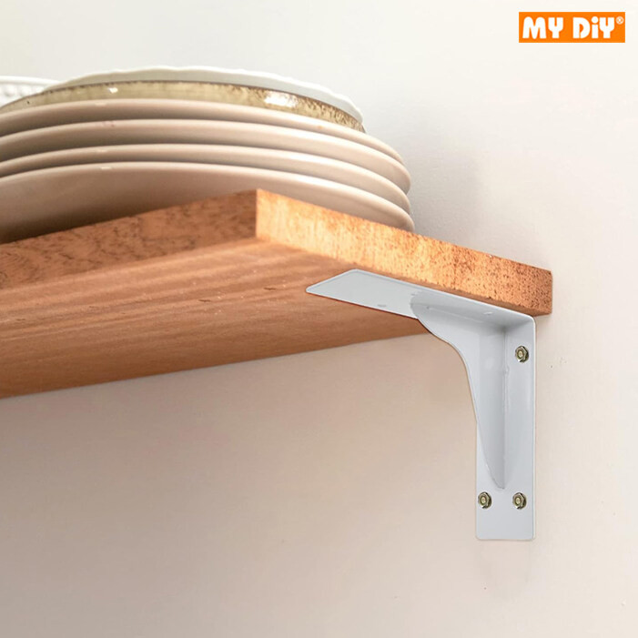 MYDIYHOMEDEPOT - 2PCS 2.0MM HEAVY DUTY L BRACKET WALL MOUNTED SHELF ...