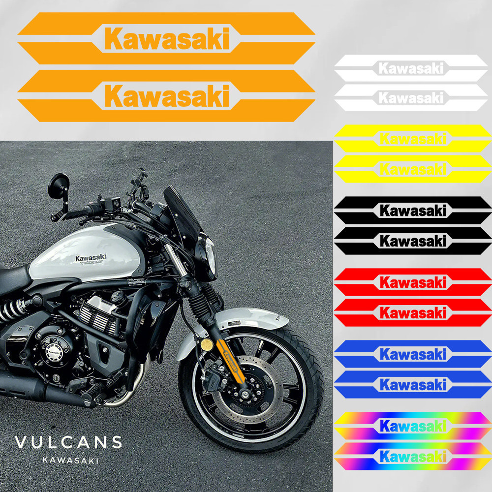 4Pcs KAWASAKI Stickers Motorcycle Shock-absorbing Decals Reflective ...