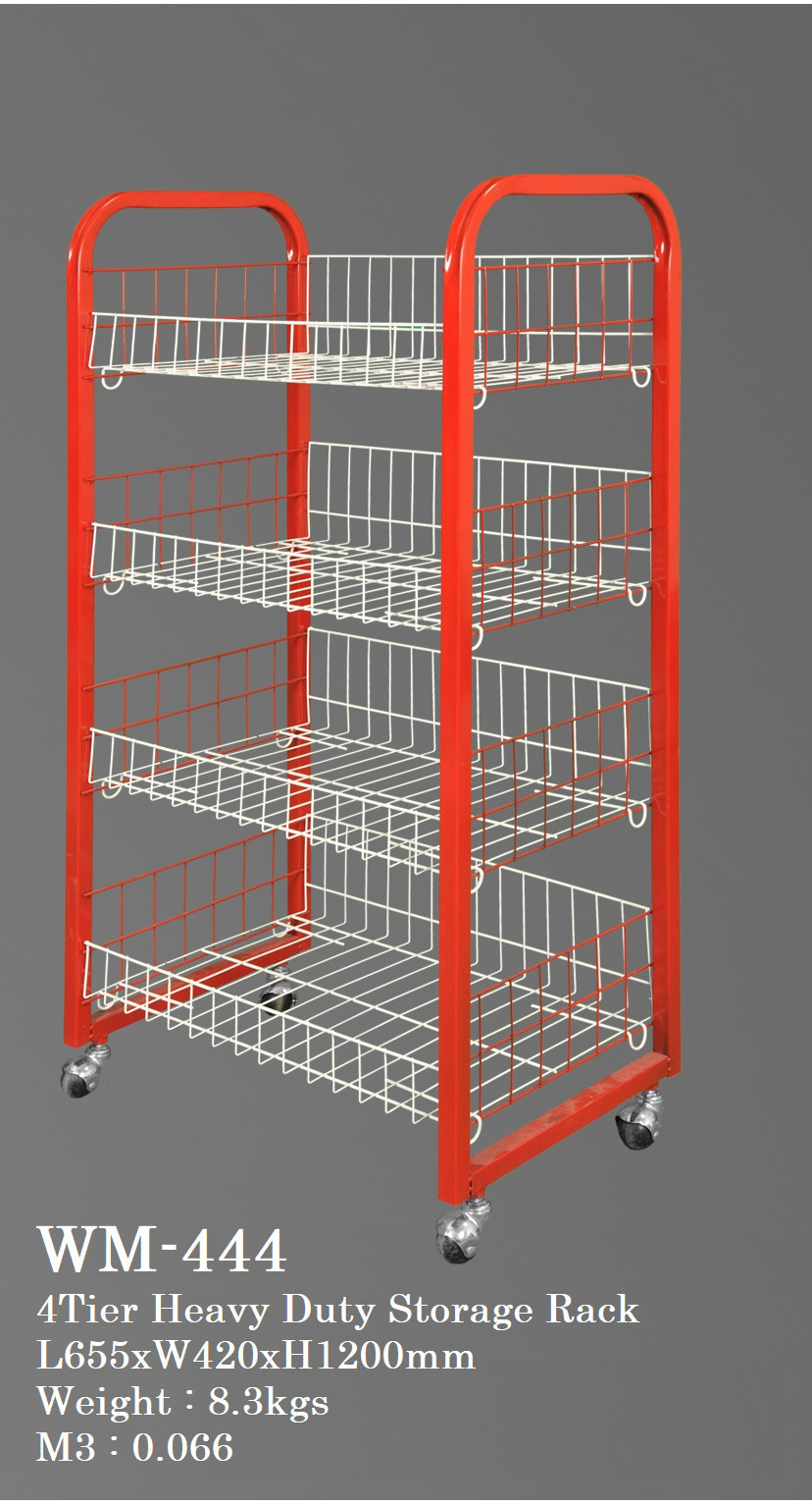 WM-444 Heavy duty Rack with roller/ WM-409 4Tier DIsh Rak /Rak pinggan ...