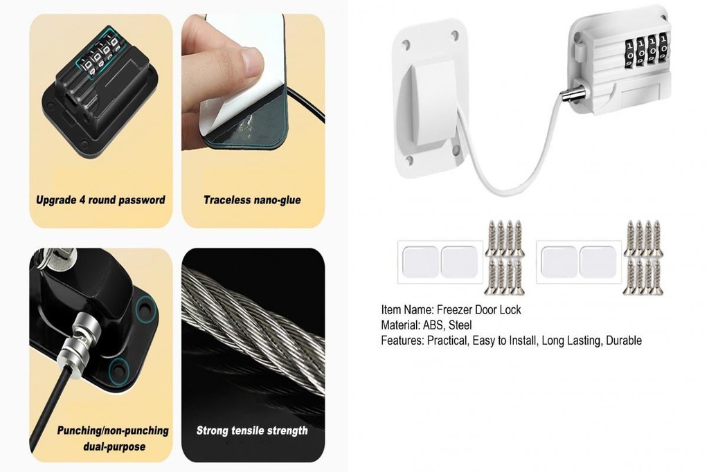 [SH] Refrigerator Lock No Tools Fridge Lock Secure Your Fridge with ...