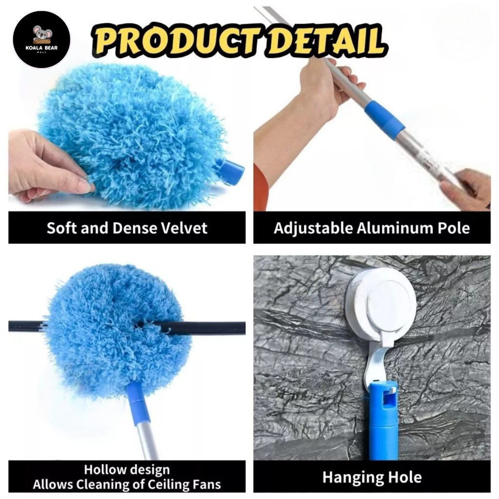 Ceiling Fan Duster Penyapu Sawang Sapu Siling Brush Adjustable ...