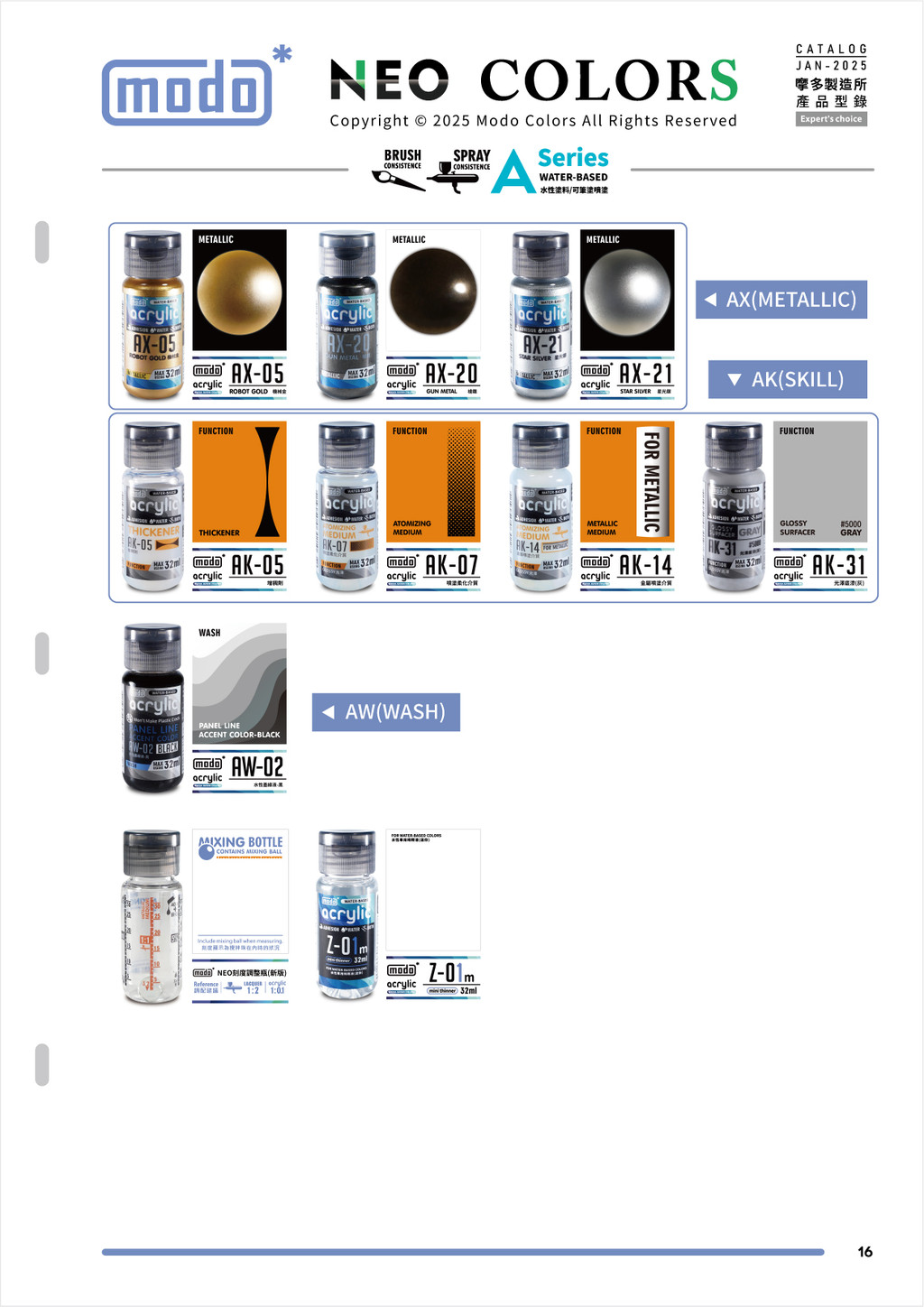 Modo Acrylic Water-Based Colors 32ml Metallic Color Series | Shopee ...
