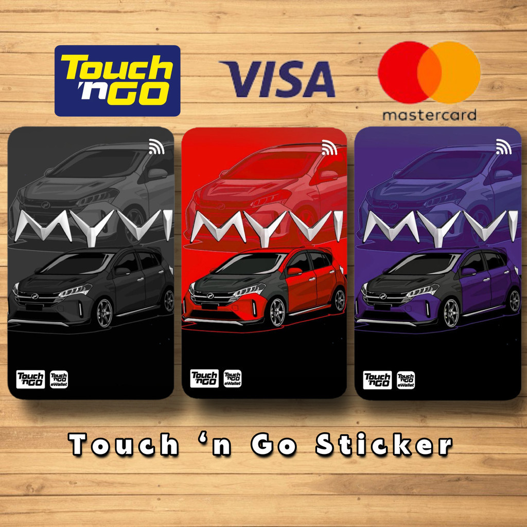 ( MYVI Series ) Touch n Go Card Sticker Cover TNG / MASTER / VISA ...