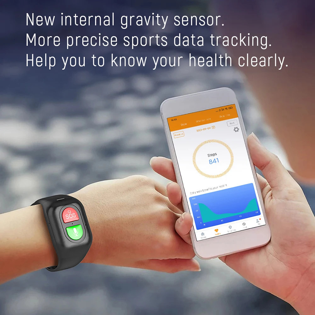 Fall Detection SOS GPS Track LBS 4G Smartwatch Anti-Lost Elderly Men ...