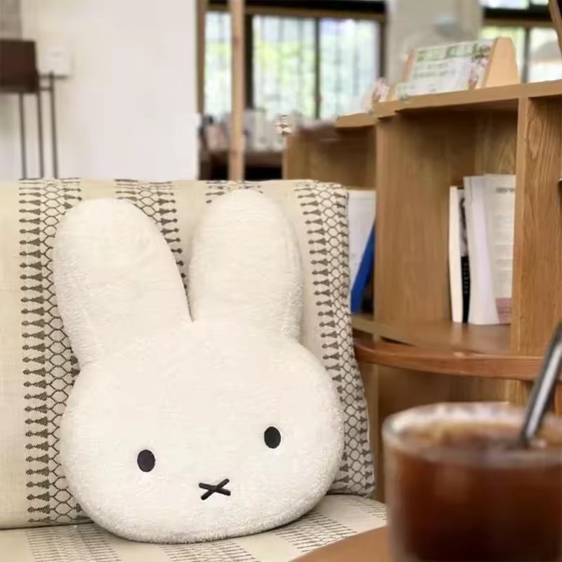 High Quality Soft Fluffy Miffy Bunny Shaped Cartoon Bolster - Cute ...