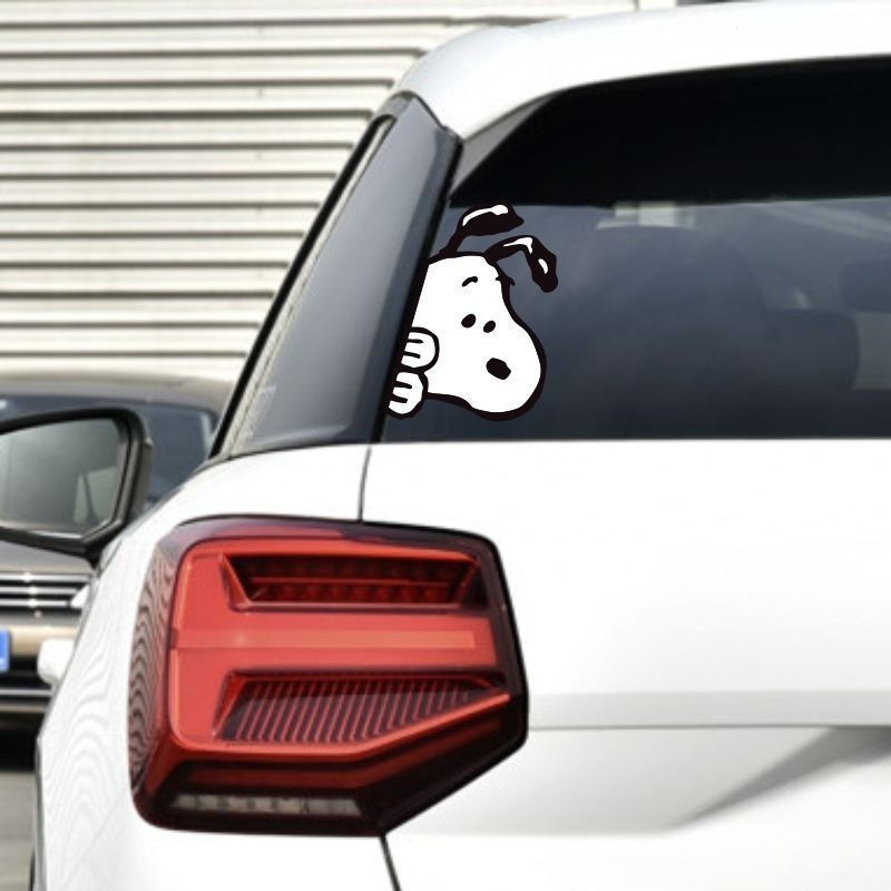 Snoopy Sticker Scratch Block Body Side Window Rear Windshield ...