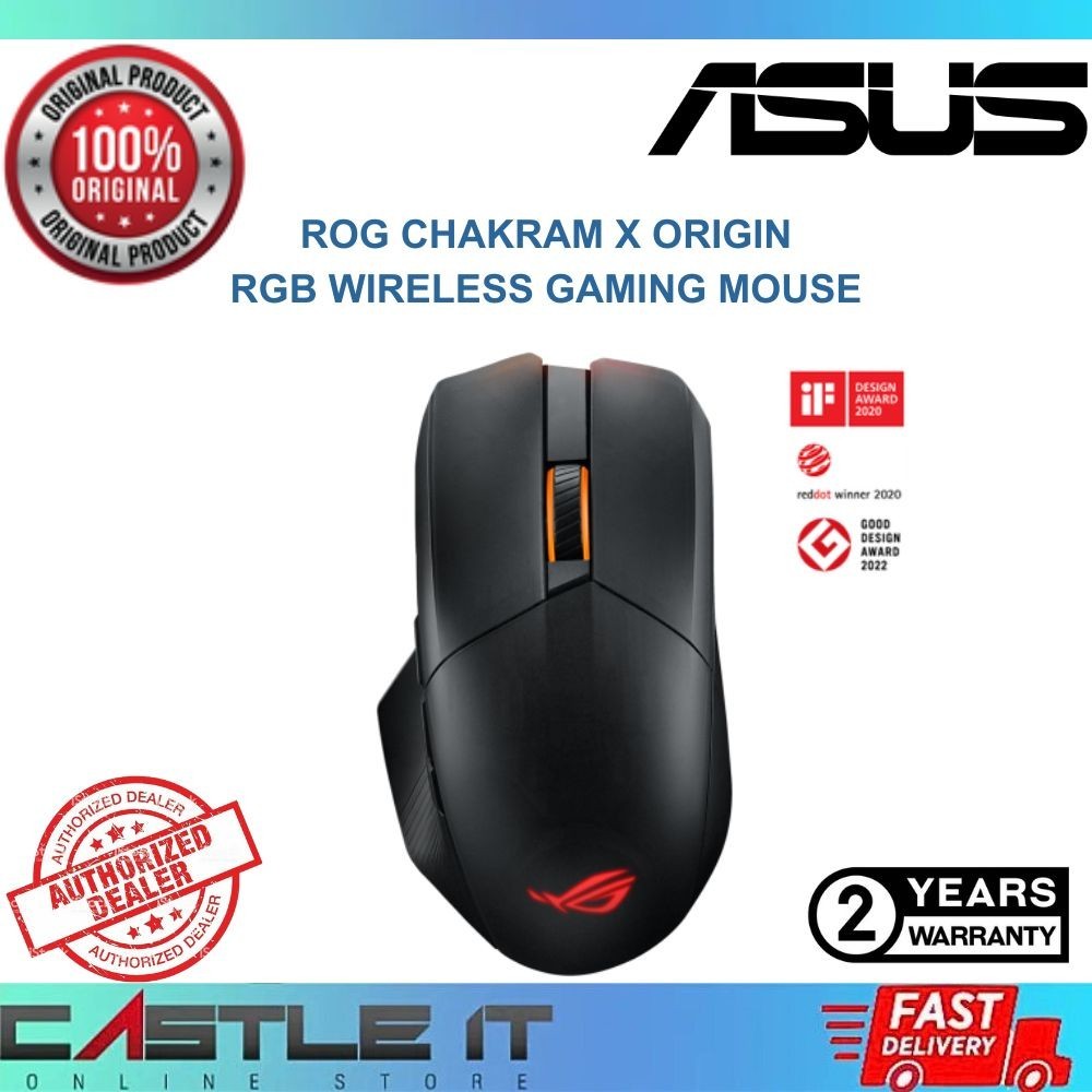 Asus ROG P708 Chakram X Origin Aimpoint 36,000 DPi Tri-Mode Wireless ...