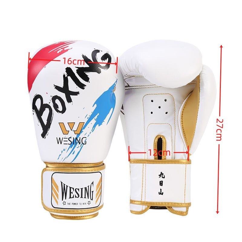 Wesing 10oz Youth/Adult Boxing Gloves Kick Martial Arts MMA Kickboxing Sanda Training Wushu