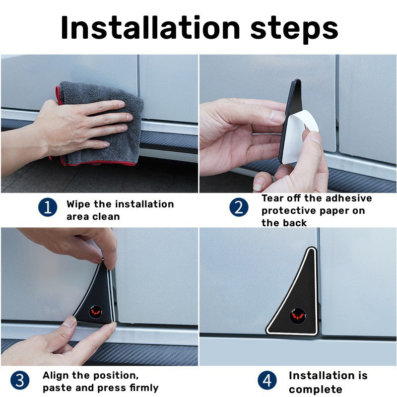 2Pcs/Set Wuling Car Door Corner Protector Sticker Auto Door Anti