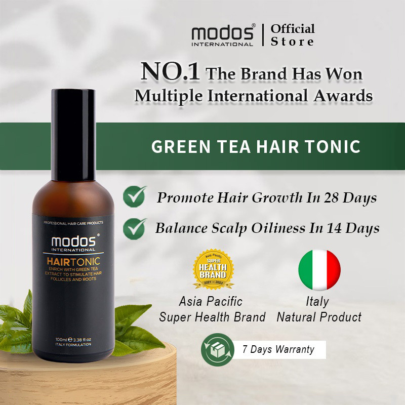 Tonic Rambut Modos Green Tea Anti Hair Loss Hair Tonic For Scalp (100ml ...