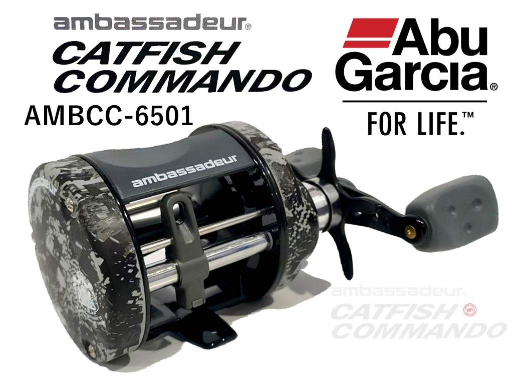 abu garcia ambassadeur 6500 cc catfish commando CC-6501 Lefty  Outdoor Equipment 3 stainless steel ball bearings + 1 roller bearing Garcia Catfish Commando Rod Ambassadeur