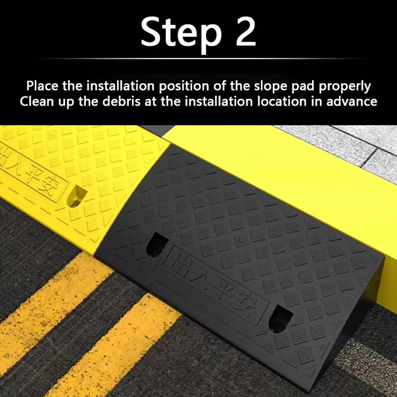 Step Mat Ramp Portable Curb Ramps Heavy Duty Plastic Threshold Ramp Kit ...