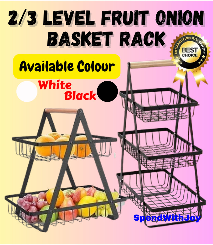 【SpendWithJoy】Onion Rack Fruit Basket Rak Bawang Bertingkat Vegetable ...