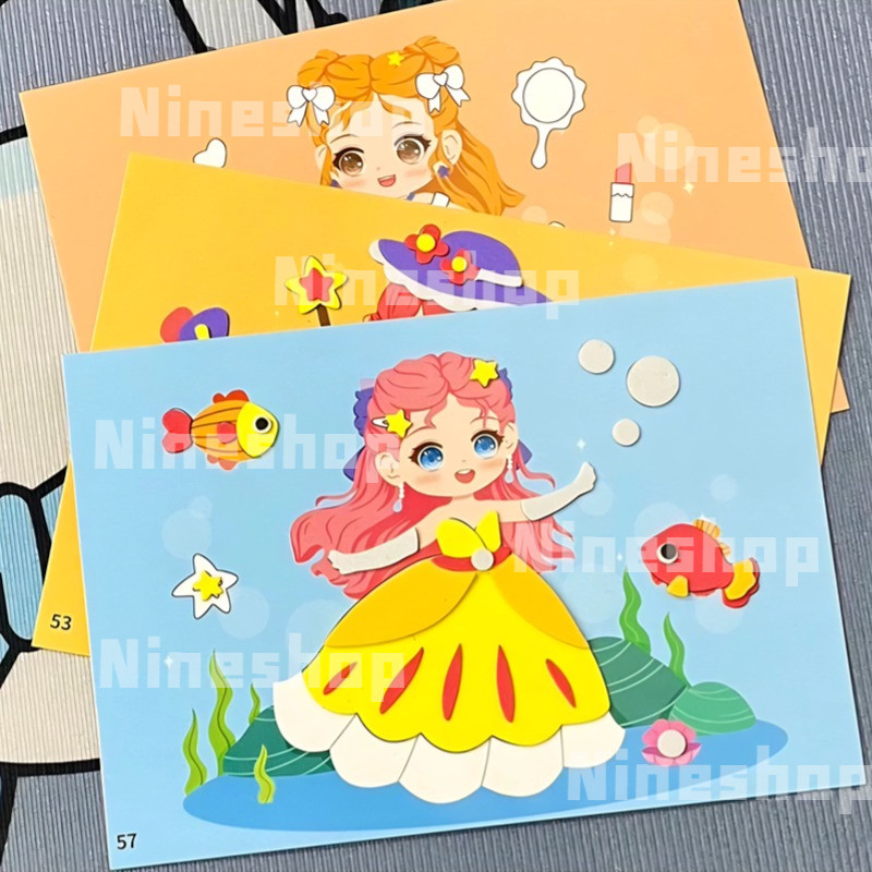 3D EVA Foam DIY Sticker Art Craft Kits For Kids Cute Cartoon Montessori ...