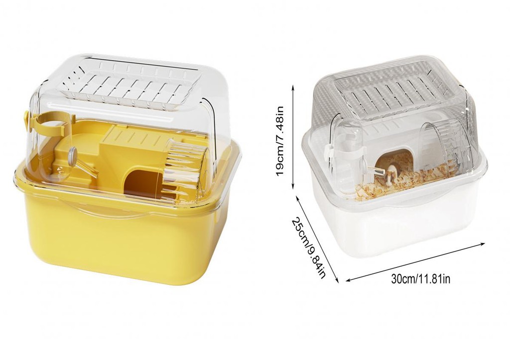 VM_ Acrylic Hamster Enclosure Transparent Acrylic Hamster Cage ... - Clear Acrylic Hamster Habitat With A Bridge