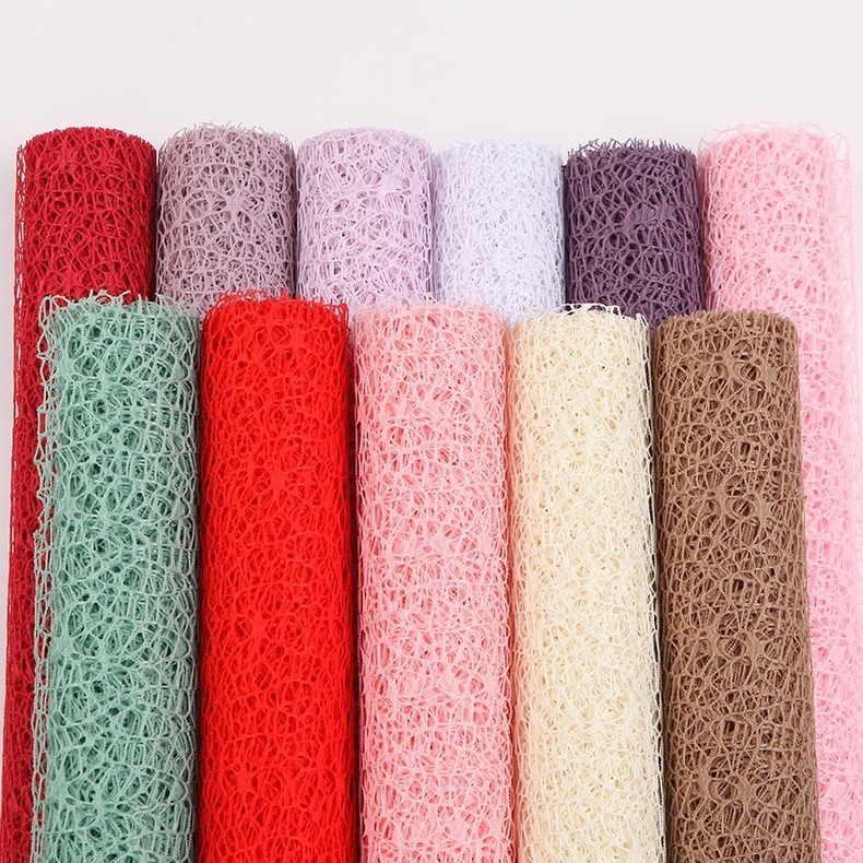 1 Roll Wrapping Paper Net DIY Kraft Paper Bouquet Flower Shop Supplies ...