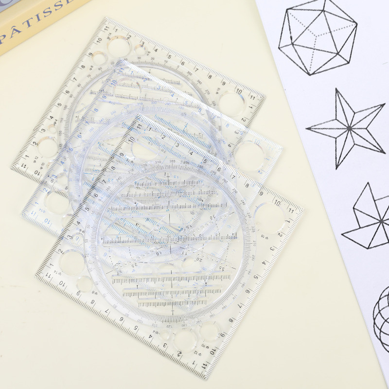 Multifunction Rotatable Ruler - School Office Stationery - DIY Art ...