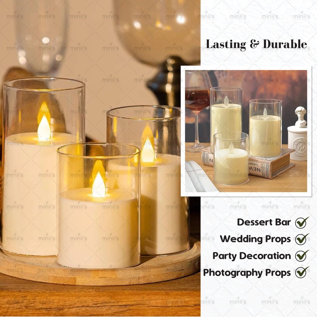 MINIIS LED Candle Light Battery Candle Light Swinging Flameless ...