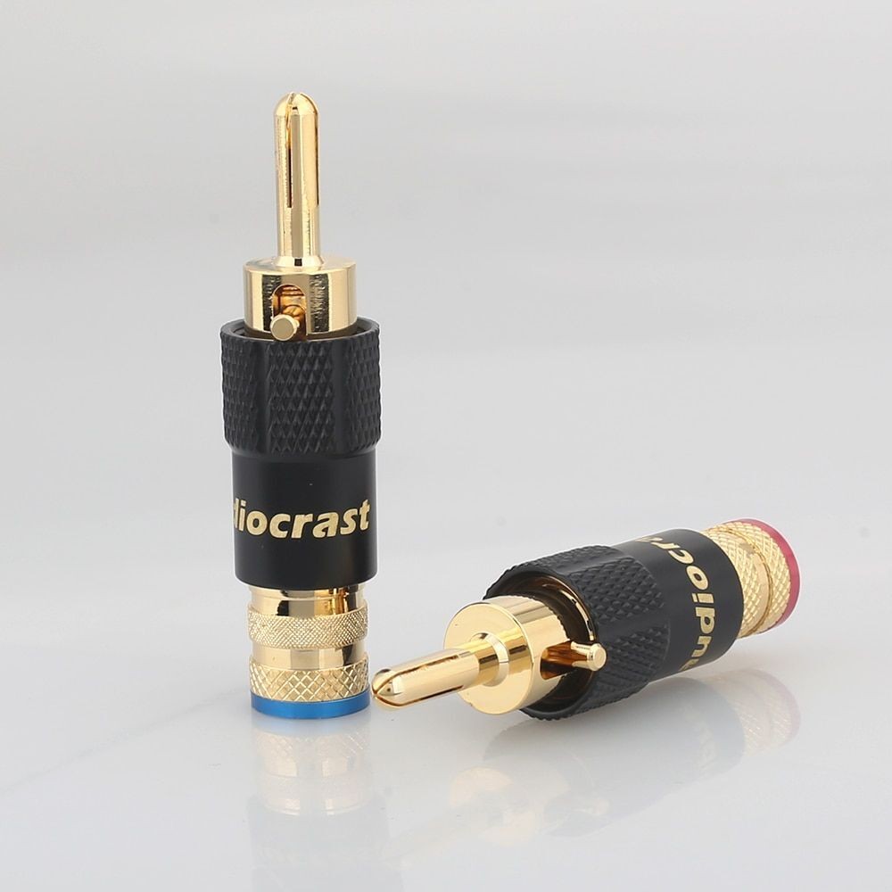 4pcs Audiocrast B109G spring Banana Plug speaker connectors Double ...