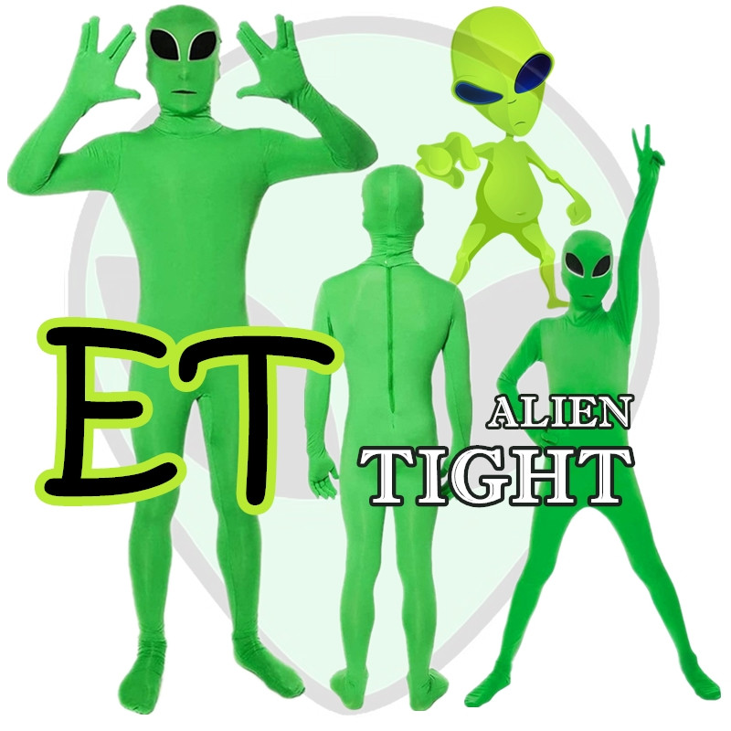 in stock ET Suit Alien Tights Extraterrestrial Being Green Stage ...
