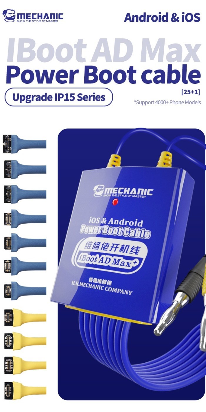 MECHANIC iBoot AD Max power test cable Android integrated boot cable is ...