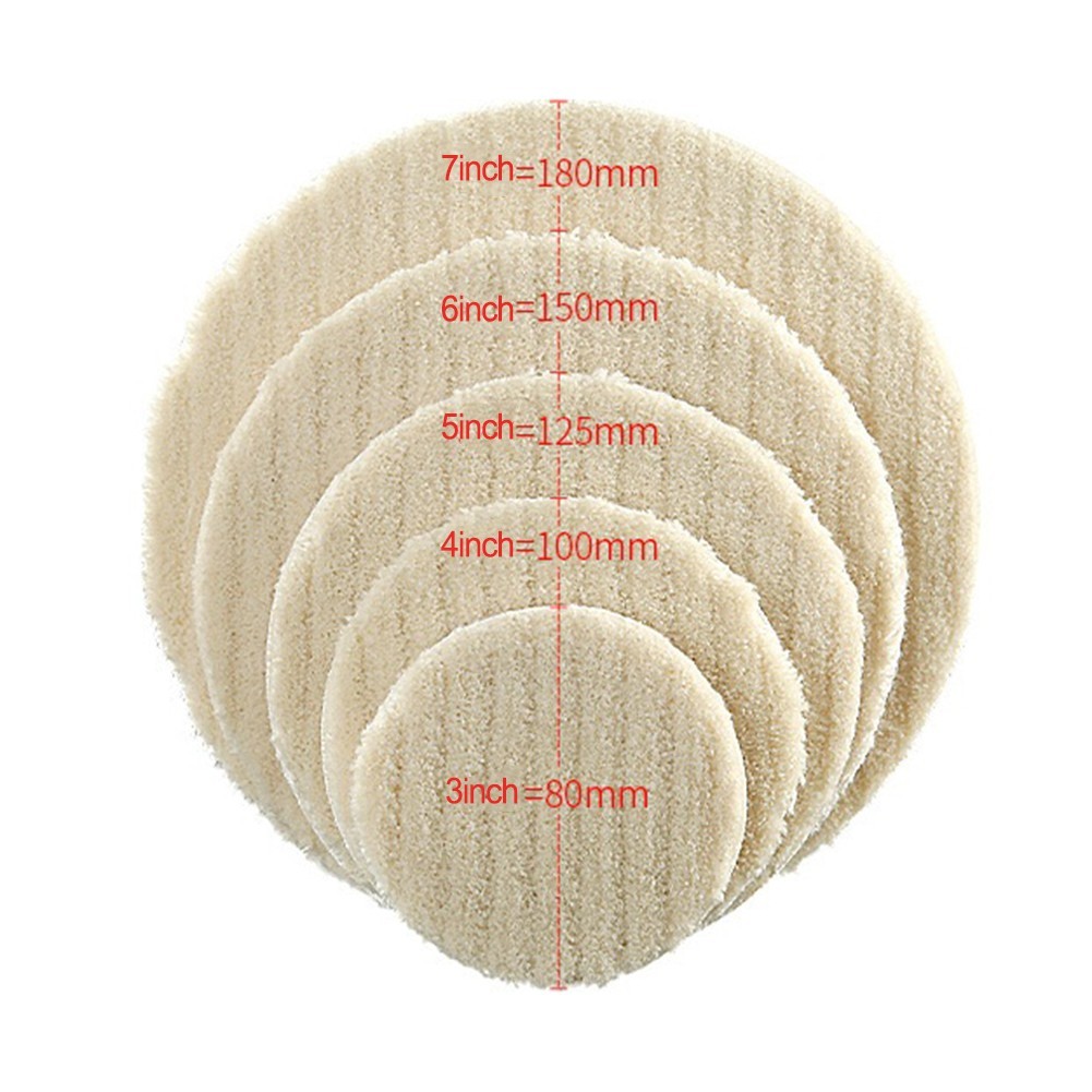 【HOT】 75-180mm Polishing Pads Wool Buffing Felt Wheel For Glass Polish ...