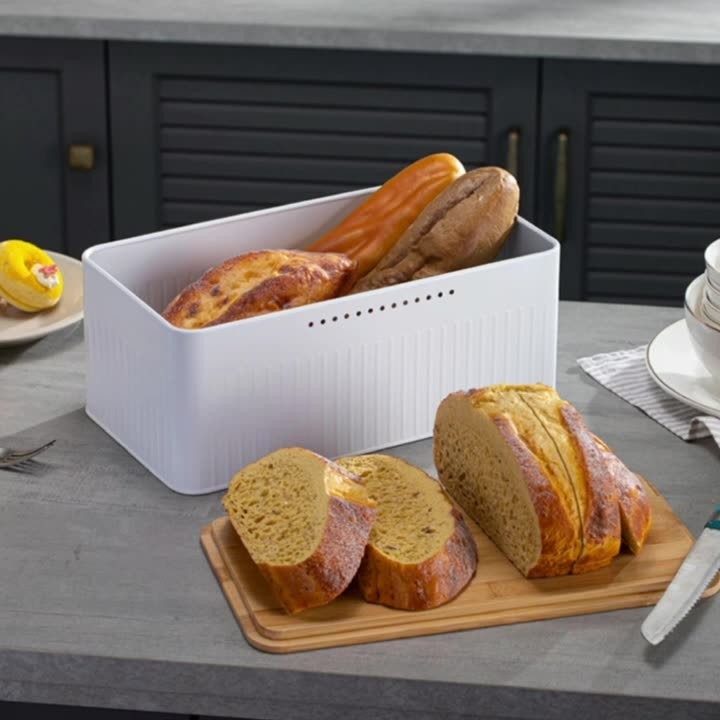 OMMO Kaiden Bread Box Storage American Farmhouse Kitchen Bread Storage ...