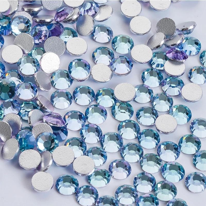QIAO Teal volcano Rhinestones Non HotFix Crystals Glitter Rhinestone 3D ...