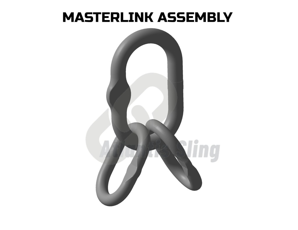 16.8TONNE FOUR LEGGED WIRE ROPE SLING WITH MASTERLINK ASSEMBLY AND HOOK ...