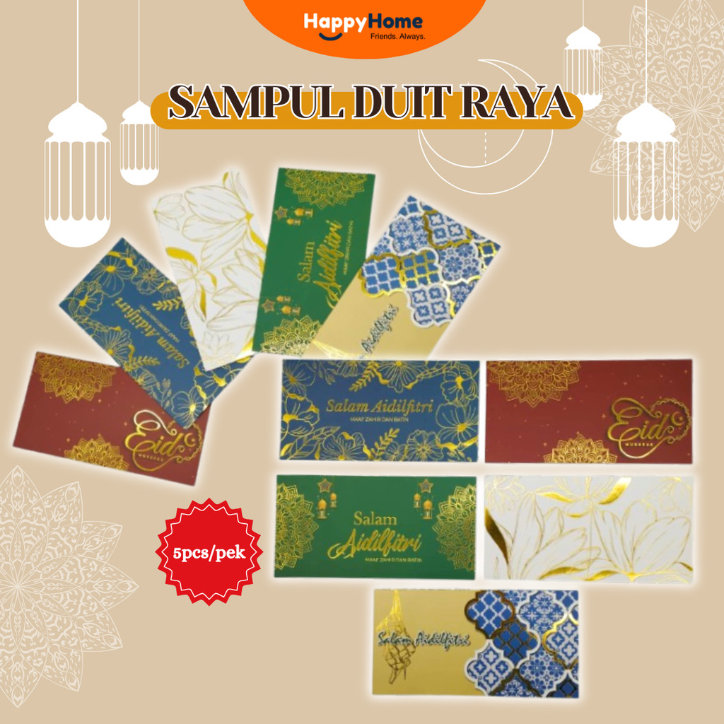 23122 PAKET DUIT RAYA SAMPUL DUIT RAYA EKSKLUSIF HAPPYHOME 5 IN 1 23123 ...