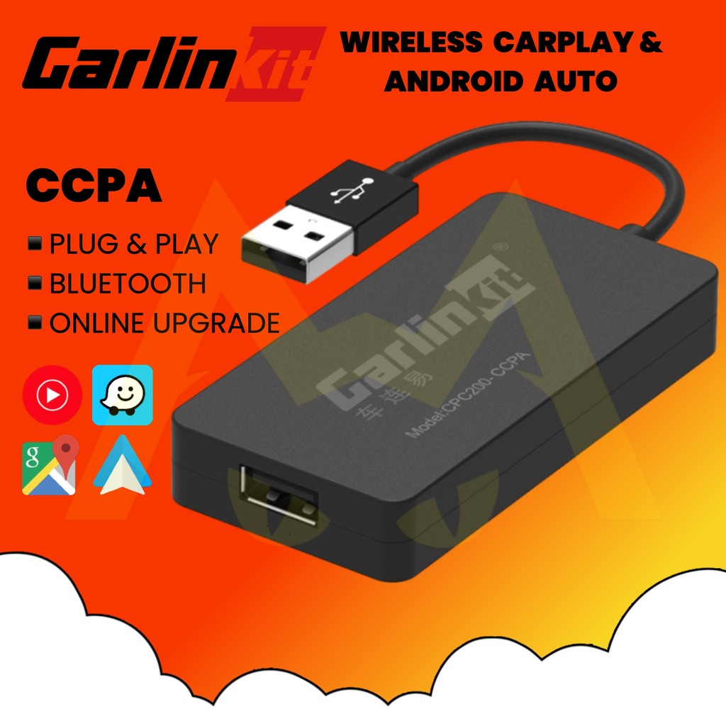 CARLINKIT 3.0 Wireless Carplay Adapter Android Auto Connect Dongle CCPA ...