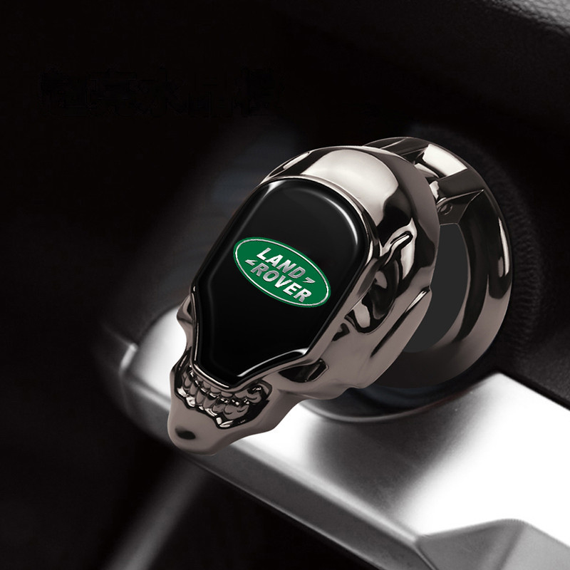 Metal Car One-click Start Button Cover Skull Sticker For Land Rover ...