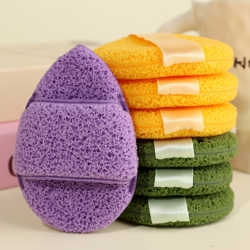 Face Wash Cleansing Puff - Makeup Cosmetic Removal Pad - Soft Drop ...