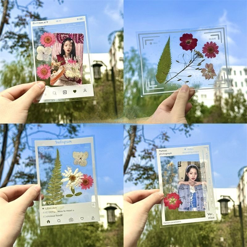 Bookmark Handmade DIY Homemade Photo Frame Series Embossed Plant ...