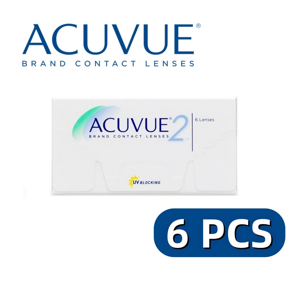 (6 PCS) Acuvue 2 Clear Lens 2 Weeks Disposable Contact Lenses | Shopee ...
