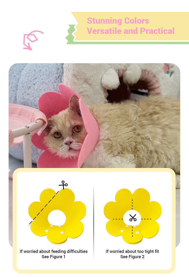 Cat Collar Cone Pet Elizabeth Collar Cat Neck Colar Kolar Kucing Sakit ...