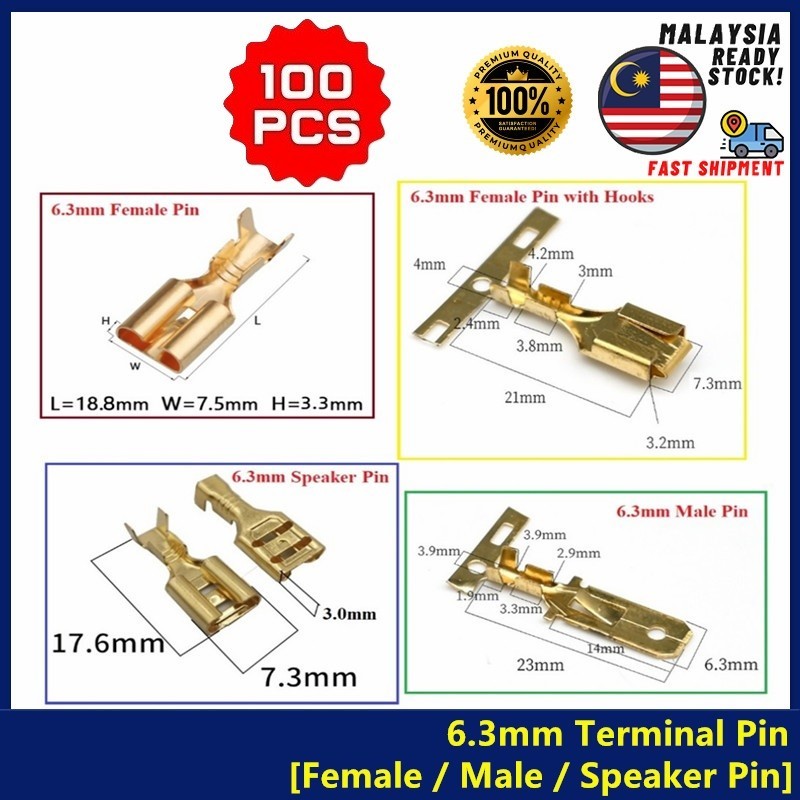 6.3mm Crimp Terminal Cable Female Spade Connector Wire DT - Rytronics.in - Foto 8