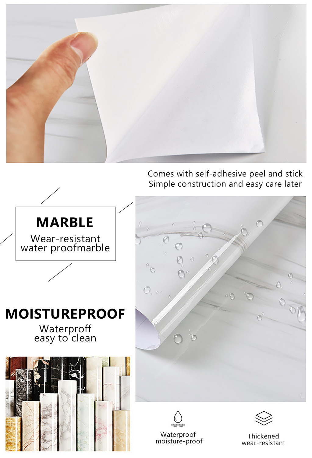 Waterproof Kitchen Wall Sticker Self-adhesive Oil-Proof Refurbished ...